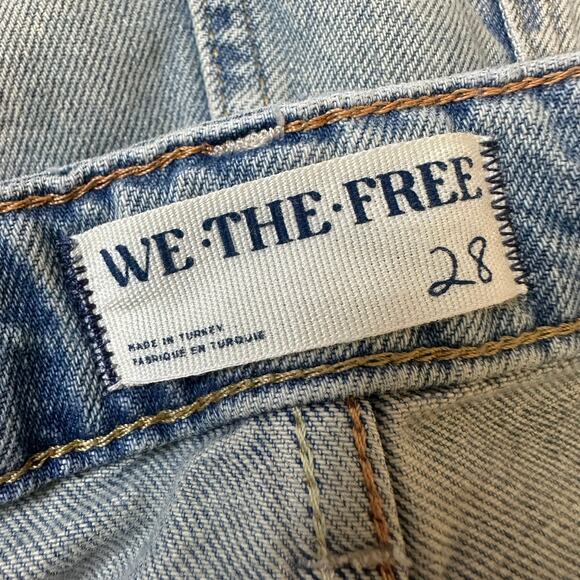 We The Free Free People Denim Cutoff Shorts Distressed Frayed Hem Size 28 - Picture 6 of 8